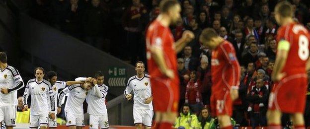 Liverpool at Anfield in the Champions League