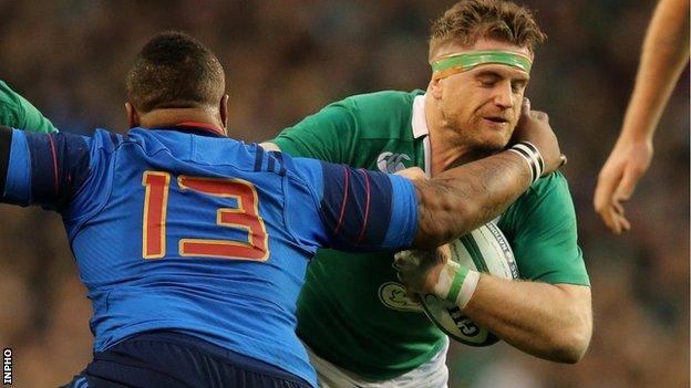 Jamie Heaslip made his Ireland debut against the Pacific Islands in 2006