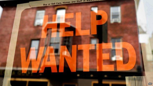 Sign advertising for help wanted