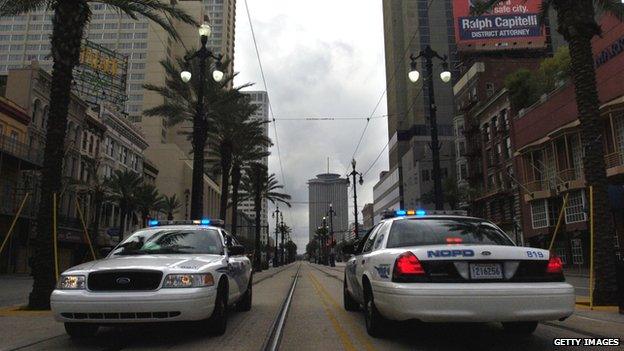 New Orleans police cars