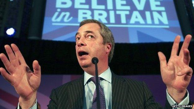 The UKIP leader Nigel Farage