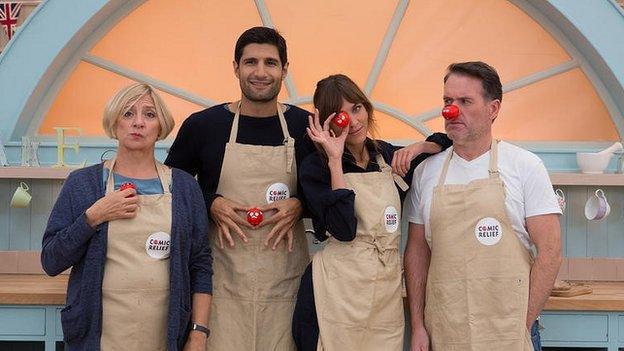 Victoria Wood, Kayvan Novak, Alex Chung and Chris Moyles