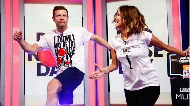 Caroline Flack and Dermot O'Leary