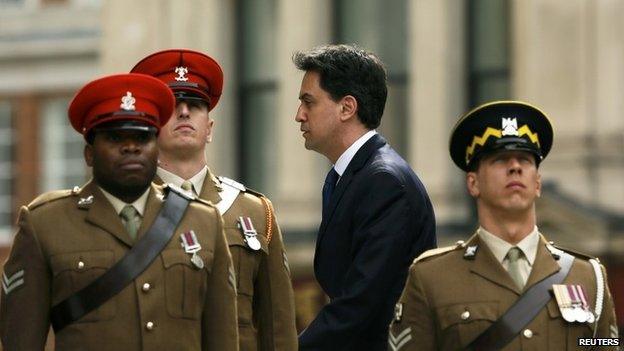 Labour Party leader Ed Miliband arrives for the Afghanistan service of commemoration at St Paul's Cathedral in London