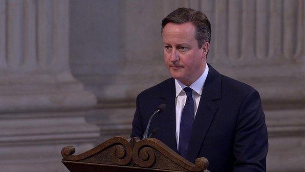 David Cameron speaks at the Afghanistan commemoration service