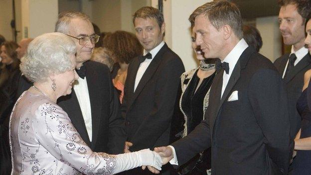 The Queen and Daniel Craig