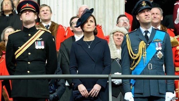 The Duke and Duchess of Cambridge and Prince Harry