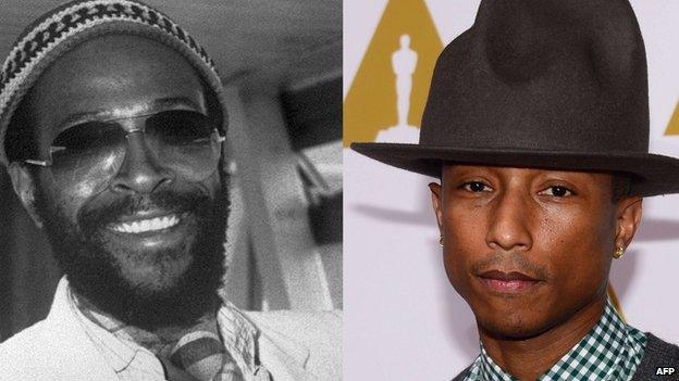 Marvin Gaye and Pharrell Williams