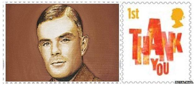 Milton Keynes artist Daniel J Rogers' study of Turing stamp