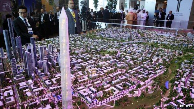 Model of new capital at conference in Sharm el-Sheikh. 13 March 2015