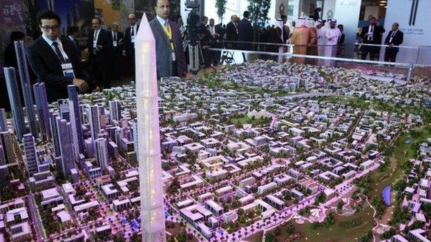 Model of new capital at conference in Sharm el-Sheikh. 13 March 2015