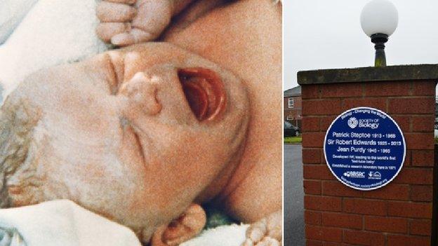 Louise Brown and blue plaque