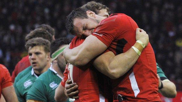 Wales celebrate