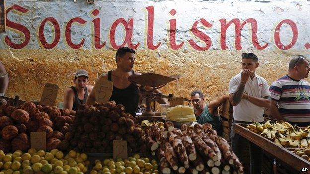 State-run market in Havana, 18 December 2015