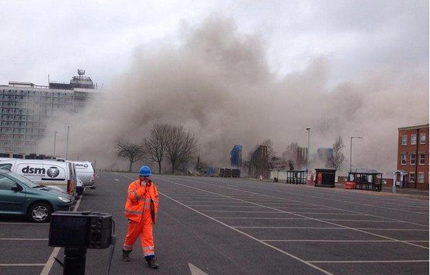 Scene of Greyfriars demolition