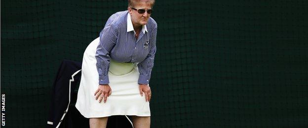 A line judge at Wimbledon