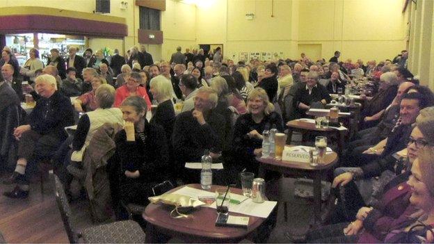 People at Onllwyn Miners Welfare Hall