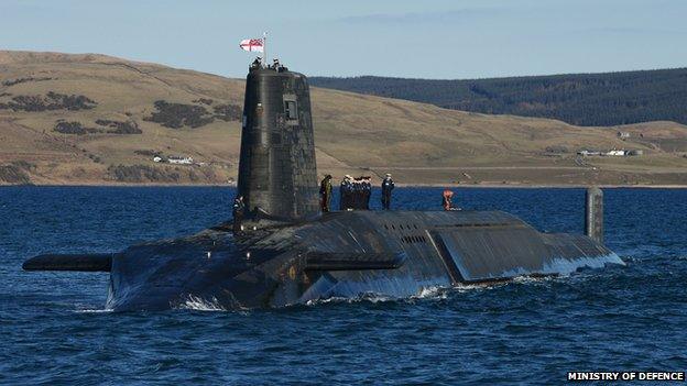 A Vanguard-class submarine