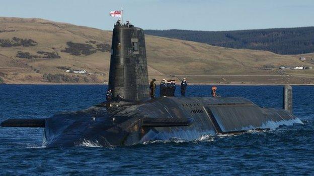 A Vanguard-class submarine