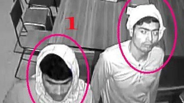 CCTV footage of two men in the Convent of Jesus and Mary in Ranaghat 15 Marchg 2015