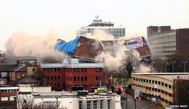 View of Greyfriars building collapse