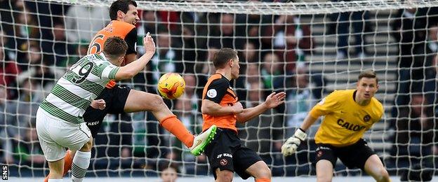 James Forrest pings home Celtic's second goal 11 minutes from full-time