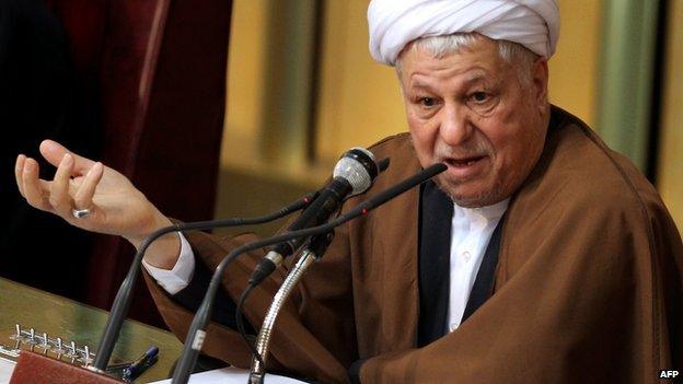 Former Iranian President Akbar Hashemi Rafsanjani delivers a speech during a meeting of the top clerical body in Tehran - 8 March 2011