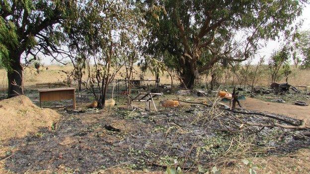 Makeshift camp in Buni Yadi