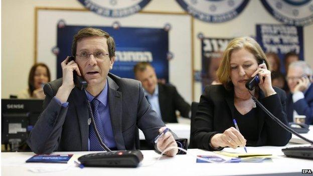 Yitzhak Herzog and Tzipi Livni (15/03/15)