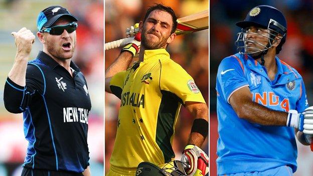 Brendon McCullum, Glenn Maxwell & MS Dhoni