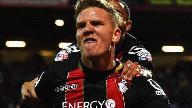 Matt Ritchie celebrates with Bournemouth