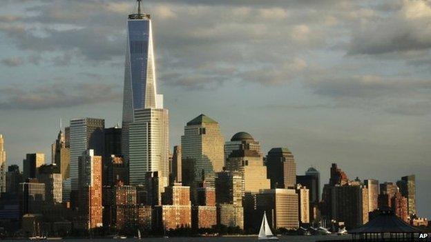 One World Trade Centre at dusk - September 2014