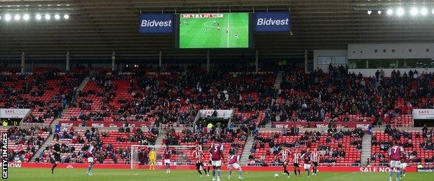 Upset Sunderland fans began leaving before half-time against Aston Villa