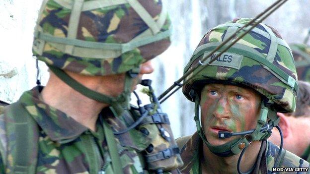 Prince Harry takes part in his final training exercise in 2006