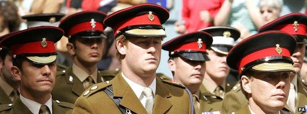 Prince Harry at a memorial parade