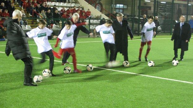 The official opening of Springfield Stadium