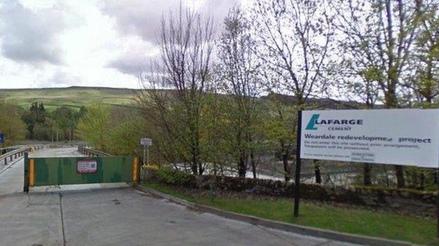 Entrance to the former cement works in Eastgate