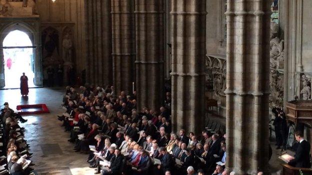 Lord Attenborough's thanksgiving service at Westminster Abbey