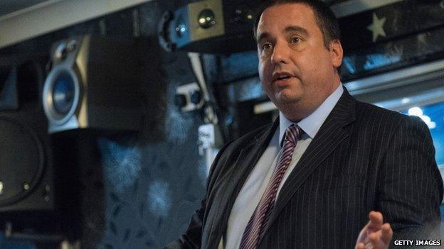 UKIP candidate Bill Etheridge campaigning in the constituency of Dudley North