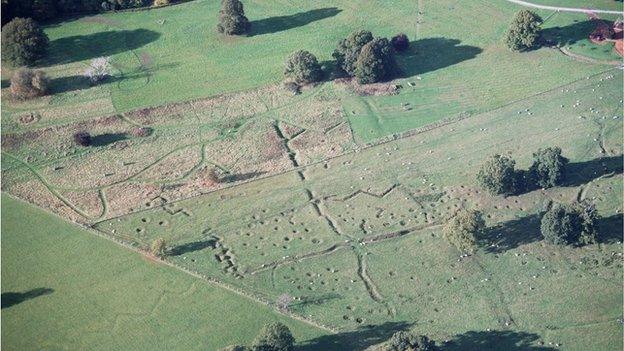 an ariel view of the trenches