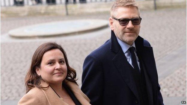 Sir Kenneth Branagh and his wife Lindsay Brunnock