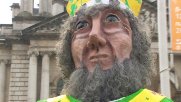 Large puppet of St Patrick