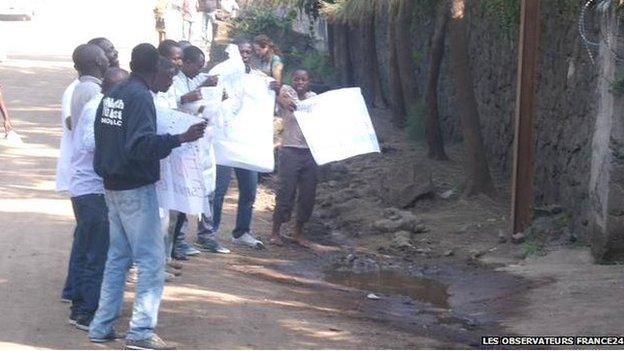 Protesters in Goma DR Congo Tuesday 17 March 2015
