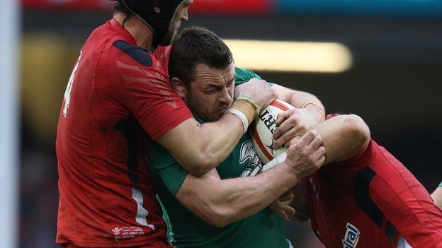 Cian Healy's knock on saw Ireland squandering a glorious try-scoring opportunity in Saturday's 23-16 defeat by Wales