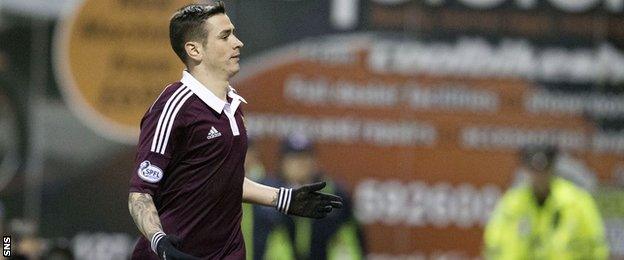 Hearts midfielder Jamie Walker