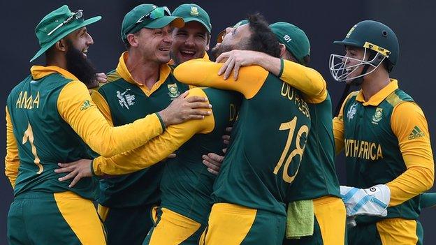 South Africa celebrate