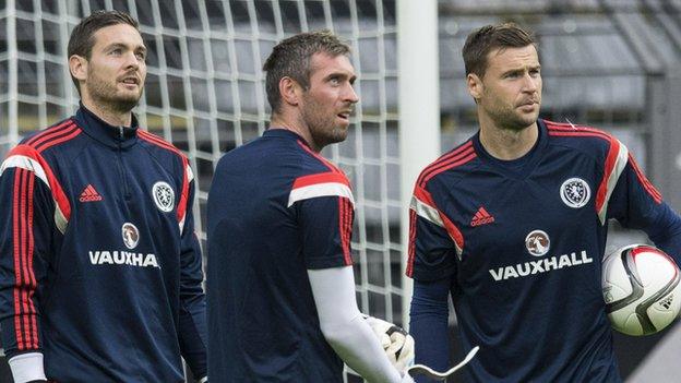 Craig Gordon, Allan McGregor and David Marshall