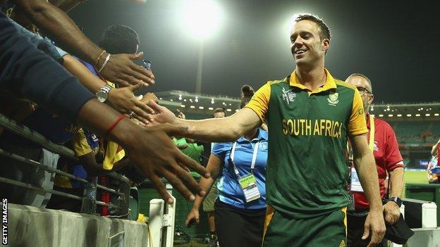 South Africa captain AB de Villiers