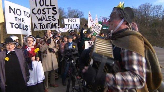 Severn Bridge tolls protest