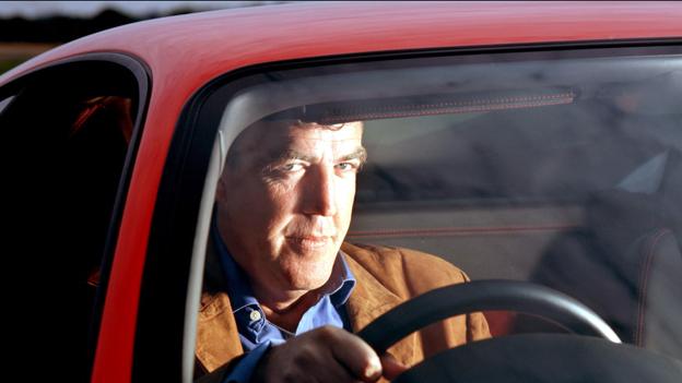 Jeremy Clarkson behind wheel of car